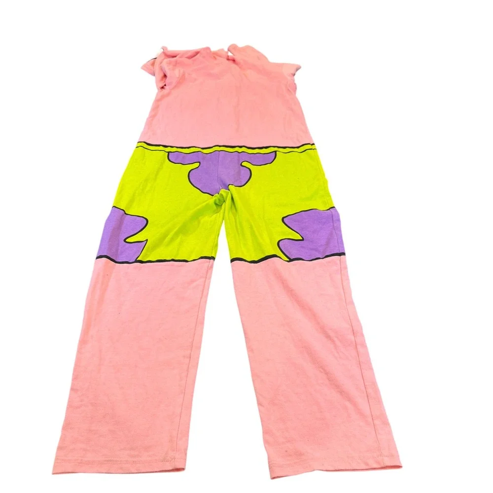 Nickelodeon Patrick Star‎ Kids Pajama Suit One Piece Hooded Sleeper Sz 10-12